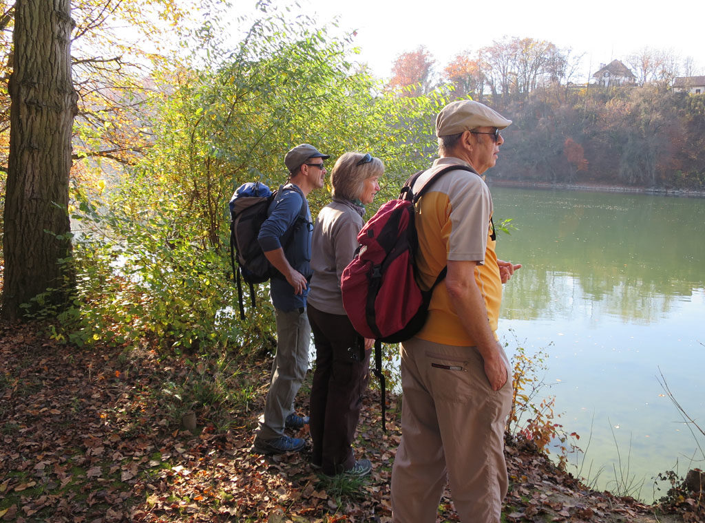 An der vereinigten Aare halten die Aaronauten nach Spuren von Reuss und Limmat Ausschau.