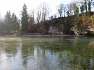 Durchblick bis auf den Grund: Im Winter führt die Aare wenig Wasser.