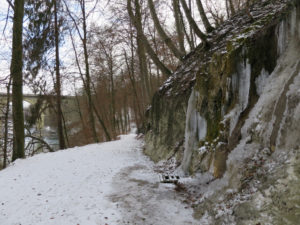 Gefrorene Wasserfälle auf der Enge-Halbinsel
