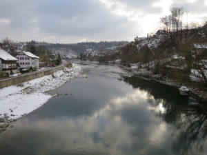 Am Etappenziel: Auf der Brücke zwischen Bern und Bremgarten