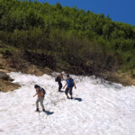 Sommerliche Skiabfahrt ohne Ski vom Seebodensee zur Alpwirtschaft Steingletscher